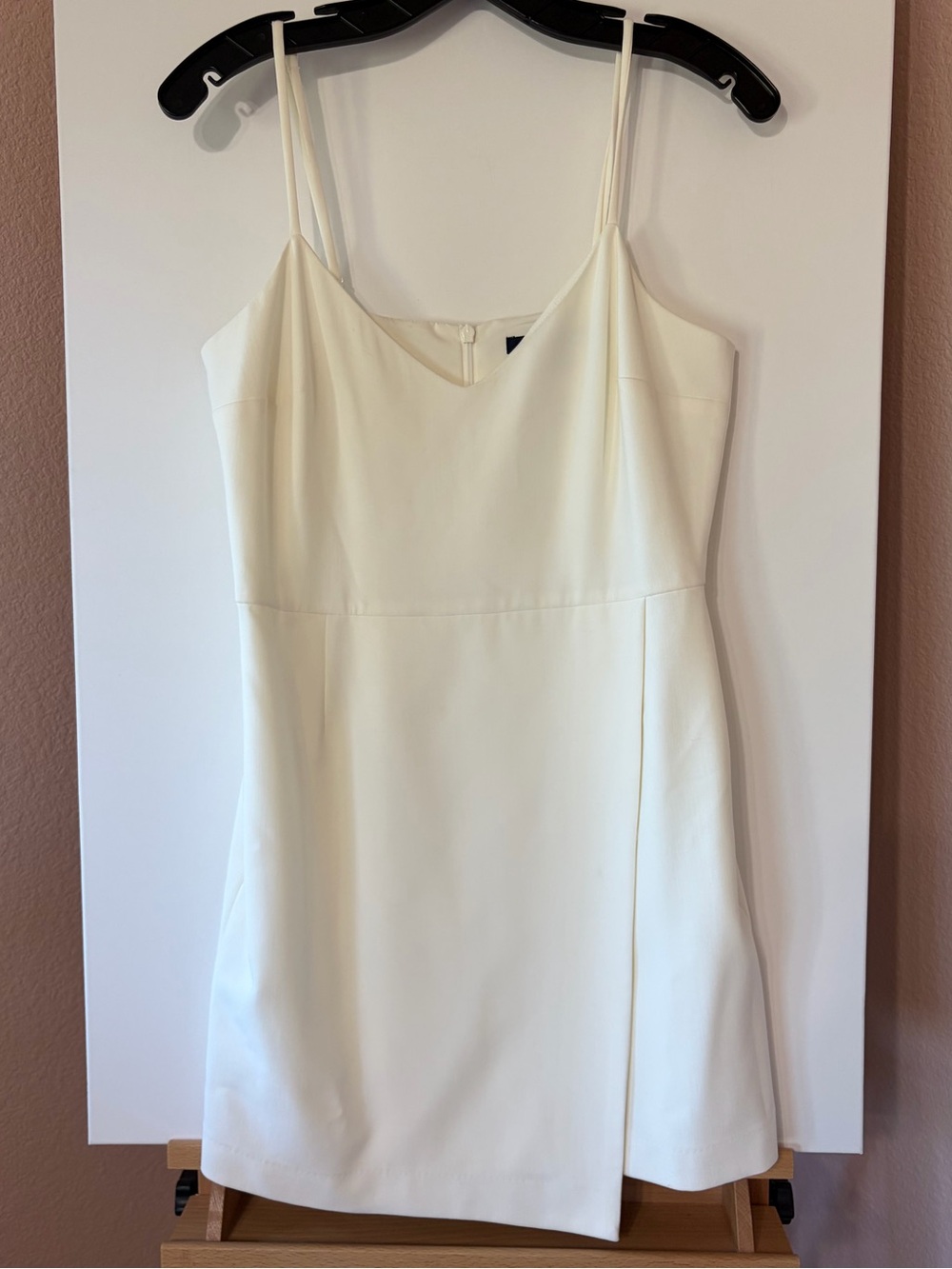 French Connection Whisper Envelope Skirt Mini Dress Summer White 10 NWT *Read